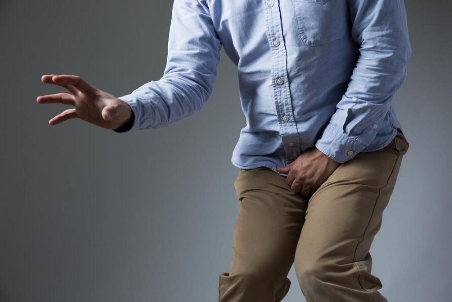 Mina groin prostatitisaren sintoma gisa